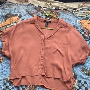 Forever 21 Salmon Dolman Sleeve Shirt